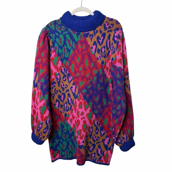 FARM Rio Mixed Leopard Pop Sweater Dress - Picture 4 of 11